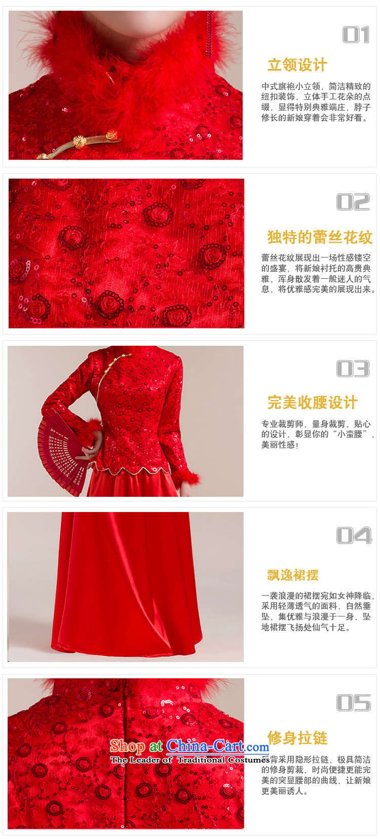 The new 2015 Gross Gross for cuff dot decorated under the aliasing dragging long skirt Tang Gown wedding dress red L picture, prices, brand platters! The elections are supplied in the national character of distribution, so action, buy now enjoy more preferential! As soon as possible.