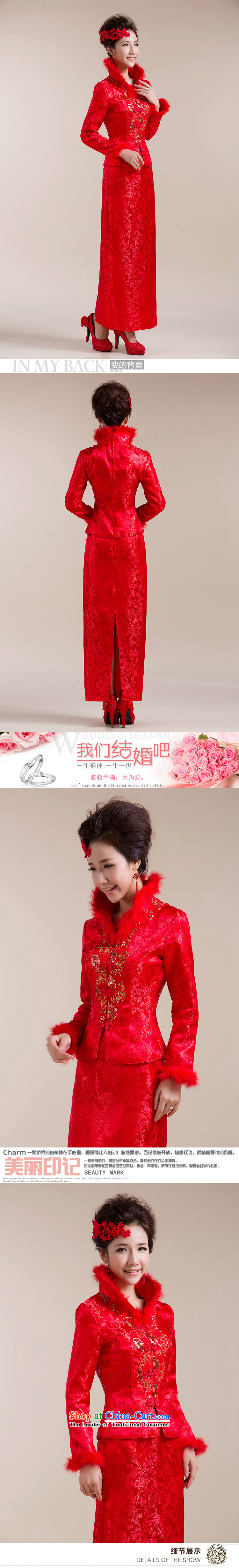 2015 New High-collar also traditional coin-style robes and Tang dynasty long skirt wedding dress red L picture, prices, brand platters! The elections are supplied in the national character of distribution, so action, buy now enjoy more preferential! As soon as possible.