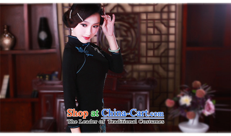 After a new wind in 2015 skirt Fashion improvement cuff qipao daily retro cheongsam dress 5041 Black XXL picture, prices, brand platters! The elections are supplied in the national character of distribution, so action, buy now enjoy more preferential! As soon as possible.
