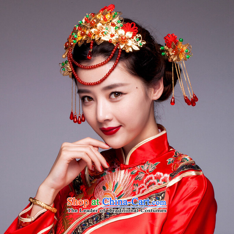 The Friends of the bride and the Chinese of the ancient red dragon costume jewelry use hair decorations serving classic qipao Sau Wo dress headdress costume head ornaments, Yi (LANYI) , , , shopping on the Internet