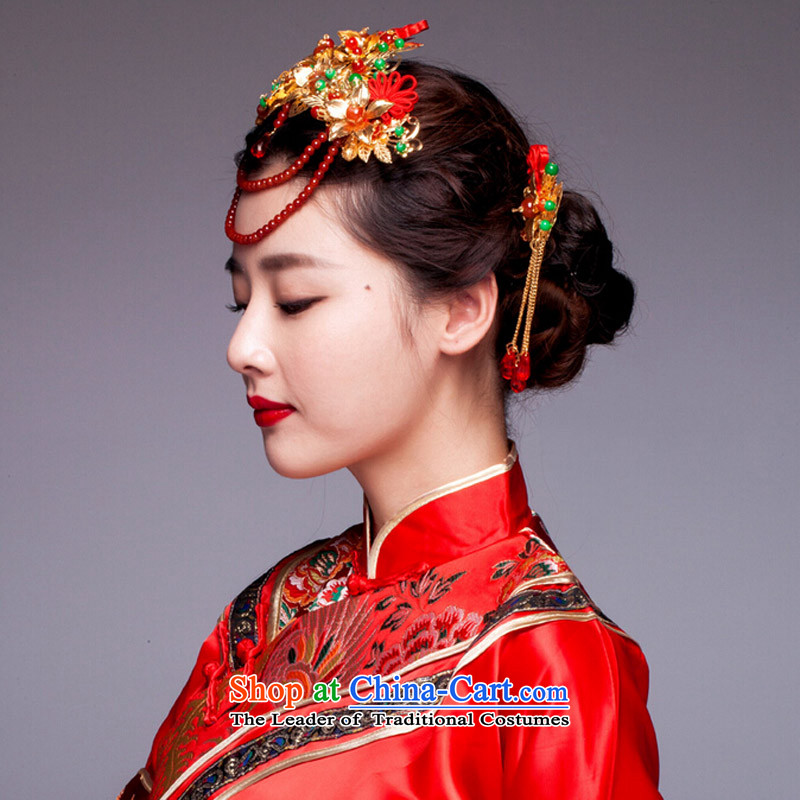 The Friends of the bride and the Chinese of the ancient red dragon costume jewelry use hair decorations serving classic qipao Sau Wo dress headdress costume head ornaments, Yi (LANYI) , , , shopping on the Internet