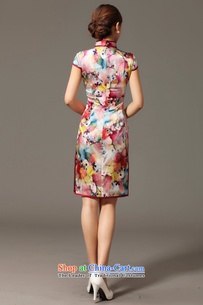 Spend the summer of qipao figure female Tang Dynasty Chinese herbs extract collar qipao sit back and relax Silk Cheongsam spend grape dress Figure 2XL color pictures, prices, brand platters! The elections are supplied in the national character of distribution, so action, buy now enjoy more preferential! As soon as possible.