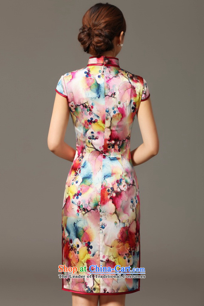 Dan Xia, smoke cheongsam dress Tang Dynasty Chinese herbs extract collar qipao sit back and relax Silk Cheongsam spend grape dress figure 3XL color pictures, prices, brand platters! The elections are supplied in the national character of distribution, so action, buy now enjoy more preferential! As soon as possible.