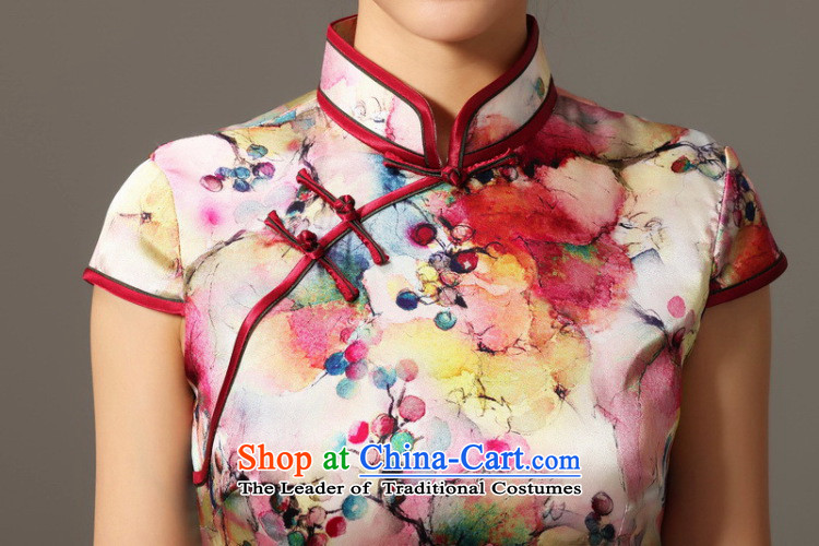 Dan Xia, smoke cheongsam dress Tang Dynasty Chinese herbs extract collar qipao sit back and relax Silk Cheongsam spend grape dress figure 3XL color pictures, prices, brand platters! The elections are supplied in the national character of distribution, so action, buy now enjoy more preferential! As soon as possible.