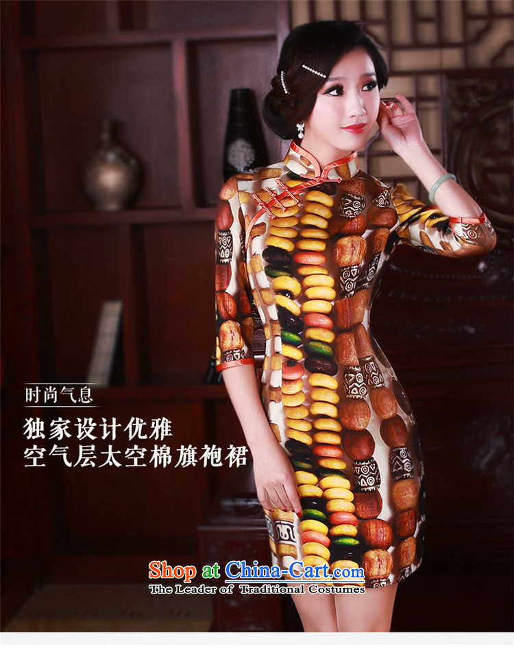 After a day of spring 2015, Wind New Stylish retro in improved cuff cheongsam dress short of Qipao 5036 suit L picture, prices, brand platters! The elections are supplied in the national character of distribution, so action, buy now enjoy more preferential! As soon as possible.