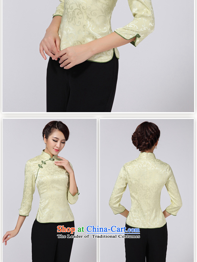 With a new 2015 the Chinese Tang dynasty Chinese 7 Stylish retro improved national cuff wind jacket female green XL Photo, prices, brand platters! The elections are supplied in the national character of distribution, so action, buy now enjoy more preferential! As soon as possible.