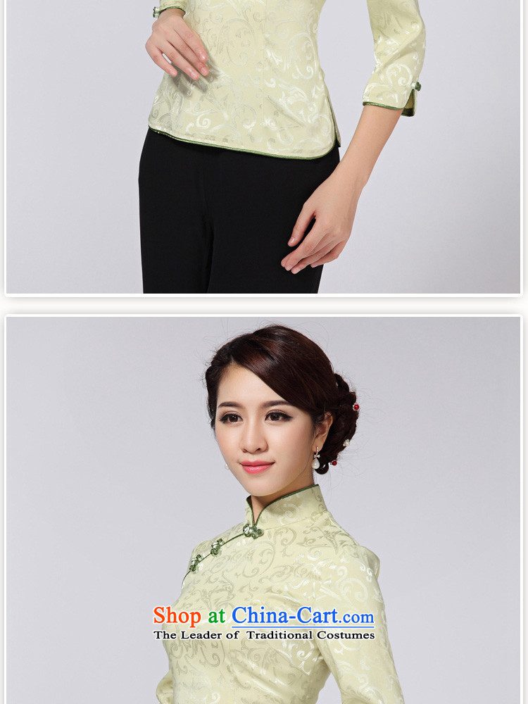 With a new 2015 the Chinese Tang dynasty Chinese 7 Stylish retro improved national cuff wind jacket female green XL Photo, prices, brand platters! The elections are supplied in the national character of distribution, so action, buy now enjoy more preferential! As soon as possible.
