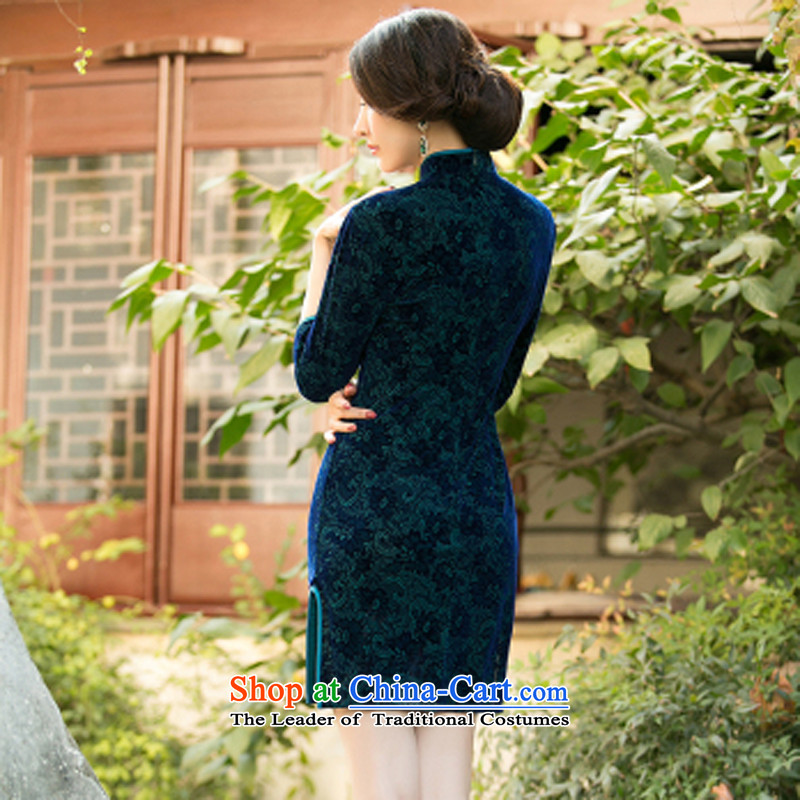 With a new 2015 Chinese Ethnic Women Kim velvet cheongsam dress stylish improvements Sau San retro short of Qipao purple S, have Monogatari (wuyouwuyu) , , , shopping on the Internet