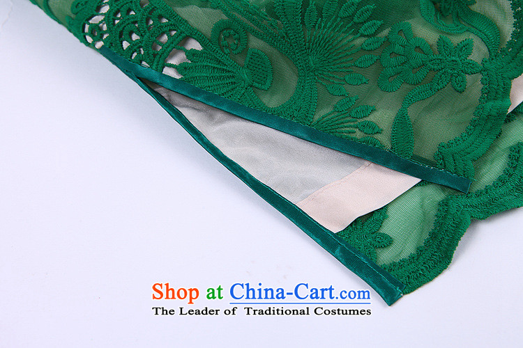 The end of the shallow engraving embroidery cheongsam dress the Sau San improved stylish XWG  XXXL green picture, prices, brand platters! The elections are supplied in the national character of distribution, so action, buy now enjoy more preferential! As soon as possible.
