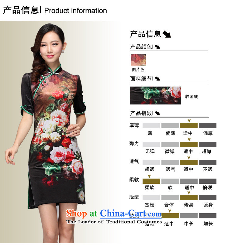 At the end of light gray velour stamp improved retro style, short-sleeved qipao XWG) picture color pictures, prices, XXL brand platters! The elections are supplied in the national character of distribution, so action, buy now enjoy more preferential! As soon as possible.