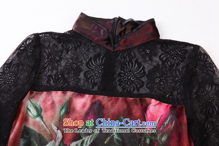 At the end of light and sexy lace scouring pads stamp and the relatively short time, improved long-sleeved cheongsam dress banquet dress XWGL2013-33 picture color S picture, prices, brand platters! The elections are supplied in the national character of distribution, so action, buy now enjoy more preferential! As soon as possible.