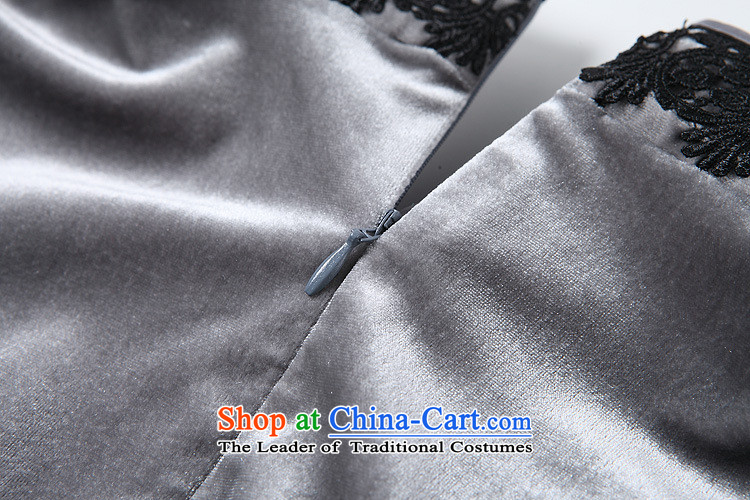 The end of the shallow lace stitching improved Stylish retro-cashmere long qipao XWGQF141006 picture color pictures, prices, XL brand platters! The elections are supplied in the national character of distribution, so action, buy now enjoy more preferential! As soon as possible.