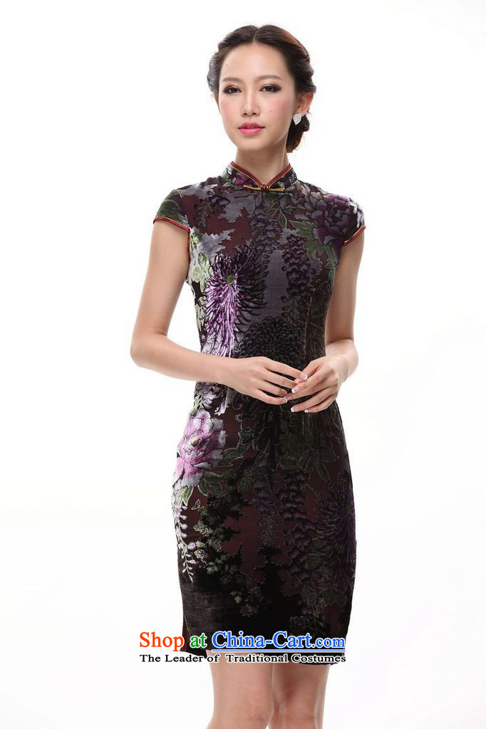 The end of the light of improved silk retro style large sauna silk cheongsam dress XWG mother picture color M brand, prices, picture platters! The elections are supplied in the national character of distribution, so action, buy now enjoy more preferential! As soon as possible.