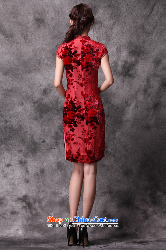 At the end of light red married women dress autumn Stylish retro qipao XWG improved  XXXL red picture, prices, brand platters! The elections are supplied in the national character of distribution, so action, buy now enjoy more preferential! As soon as possible.