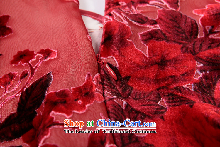 At the end of light red married women dress autumn Stylish retro qipao XWG improved  XXXL red picture, prices, brand platters! The elections are supplied in the national character of distribution, so action, buy now enjoy more preferential! As soon as possible.