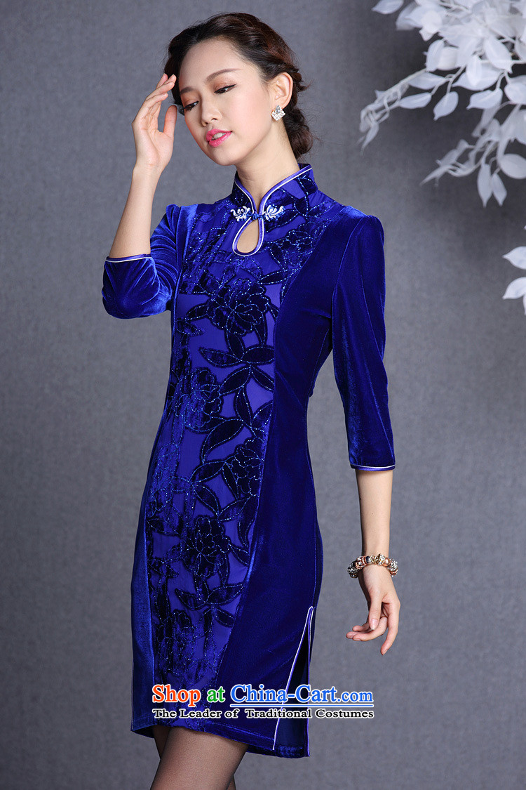 At the end of light and stylish retro velour robes improvements in the stitching short-sleeved qipao XWGQF1309-13 picture color pictures, prices, XXL brand platters! The elections are supplied in the national character of distribution, so action, buy now enjoy more preferential! As soon as possible.