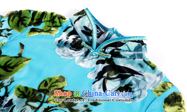 The end of the light of improved low power's stylish sauna Silk Cheongsam XWGQF1307-86 daily short blue M picture, prices, brand platters! The elections are supplied in the national character of distribution, so action, buy now enjoy more preferential! As soon as possible.