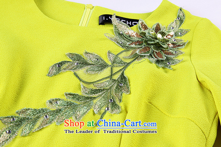 At the end of light and stylish embroidery in improved short-sleeved yellow XL Photo XWGQF1309-13 cheongsam, prices, brand platters! The elections are supplied in the national character of distribution, so action, buy now enjoy more preferential! As soon as possible.