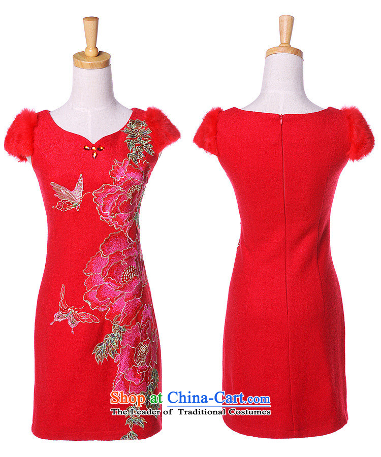 The end of the light of improved stylish Sau San rabbit hair shoulder embroidered short qipao XWGQF13017 gross? black XXL picture, prices, brand platters! The elections are supplied in the national character of distribution, so action, buy now enjoy more preferential! As soon as possible.