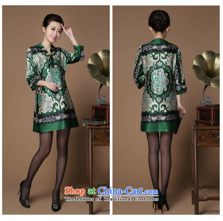 Spring 2015 narcissus forest on the elderly in the new mother replacing creases wind ajar for Silk Cheongsam Tang dynasty dresses XYY-1286-1 XXXXL green picture, prices, brand platters! The elections are supplied in the national character of distribution, so action, buy now enjoy more preferential! As soon as possible.