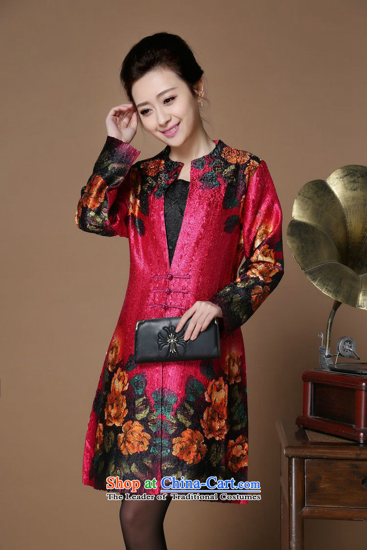 Spring 2015 narcissus forest on a new V-neck in the stamp of Tang Dynasty mother load wrinkled qipao XYY-8503 jacket in red Yellow XL Photo, prices, brand platters! The elections are supplied in the national character of distribution, so action, buy now enjoy more preferential! As soon as possible.