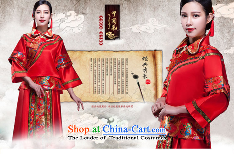 The new 2015 Luang Sau Wo Service bridal dresses bows services marriage red Chinese style wedding dress-soo and long-sleeved qipao S picture, prices, brand platters! The elections are supplied in the national character of distribution, so action, buy now enjoy more preferential! As soon as possible.