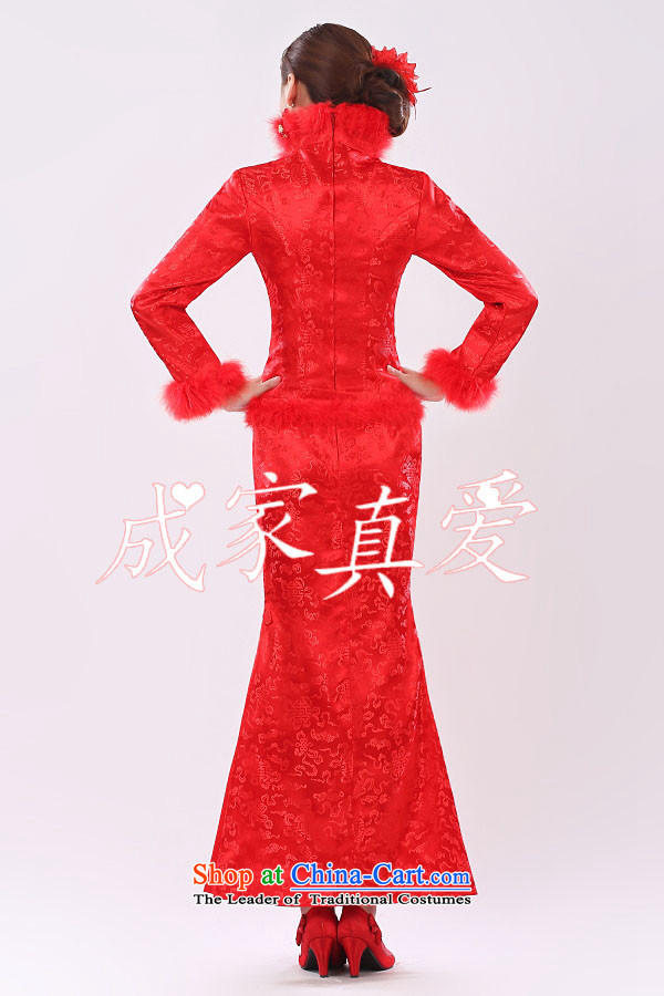 The knot true love bride bows services 2015 new red long long-sleeved wedding dress stylish improved qipao video thin red girl S pictures winter, prices, brand platters! The elections are supplied in the national character of distribution, so action, buy now enjoy more preferential! As soon as possible.