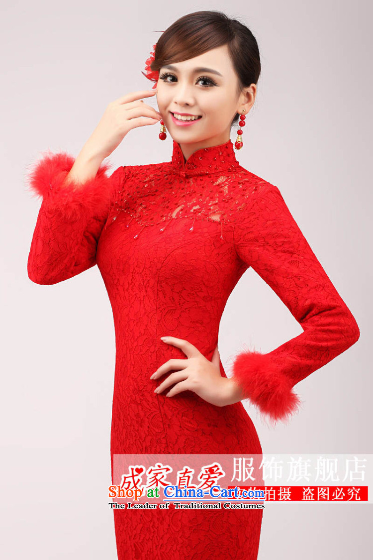 The knot true love bride bows services 2015 new stylish red wedding dress, the length of the improvement of Chinese qipao winter RED M crowsfoot picture, prices, brand platters! The elections are supplied in the national character of distribution, so action, buy now enjoy more preferential! As soon as possible.