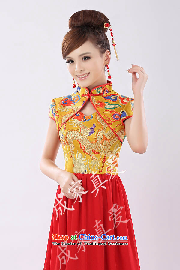 The knot true love bows services 2015 new long qipao high-lumbar bride wedding dress evening dress short of annual performance cheongsam long red L picture, prices, brand platters! The elections are supplied in the national character of distribution, so action, buy now enjoy more preferential! As soon as possible.