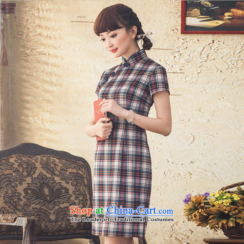 A Pinwheel Without Wind flow following retro Yat short of qipao winter clothing stylish daily cheongsam dress improved 2015 new rouge color M Yat Lady , , , shopping on the Internet