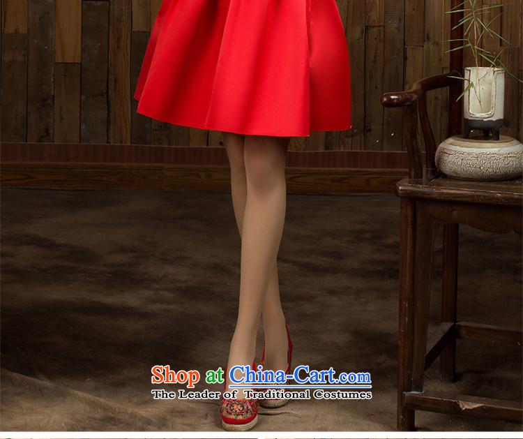 Non-you do not marry 2015 NEW CHINESE CHEONGSAM with improved services bows wedding dress retro-clip collar dresses bow tie red wedding dress red L picture, prices, brand platters! The elections are supplied in the national character of distribution, so action, buy now enjoy more preferential! As soon as possible.