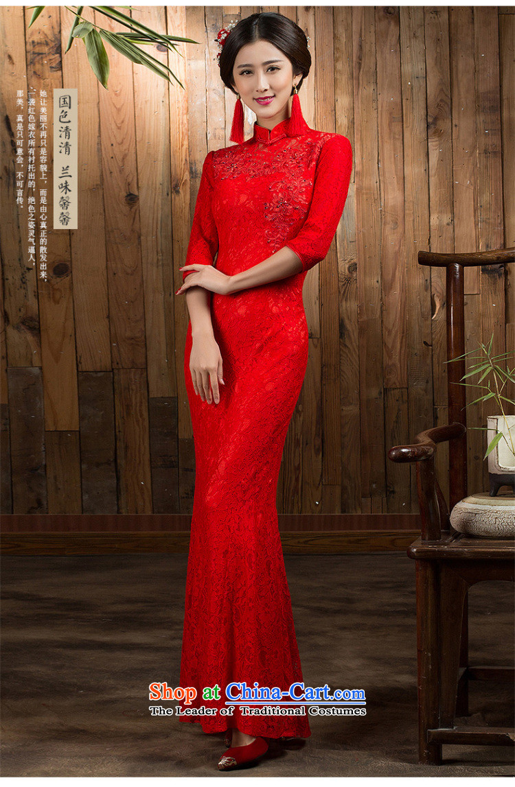 Non-you do not marry wedding dress bride bows Services New 2015 Autumn cheongsam with retro improved long crowsfoot cheongsam red XL Photo, prices, brand platters! The elections are supplied in the national character of distribution, so action, buy now enjoy more preferential! As soon as possible.
