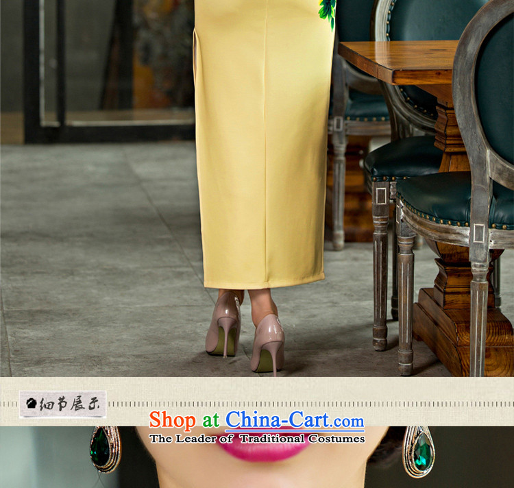 Morning Daily the summer and fall of pro-retro improved Ms. Aura long wedding dresses cheongsam dress etiquette gift clothing long S-waist 67cm photo, prices, brand platters! The elections are supplied in the national character of distribution, so action, buy now enjoy more preferential! As soon as possible.