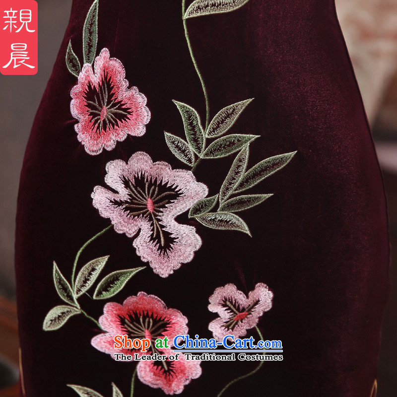 The elections as soon as possible the new 2015 pro-am, daily during the spring and autumn decorated in antique wedding banquet in older MOM pack dresses qipao 2XL- waist 80cm, short of pro-am , , , shopping on the Internet