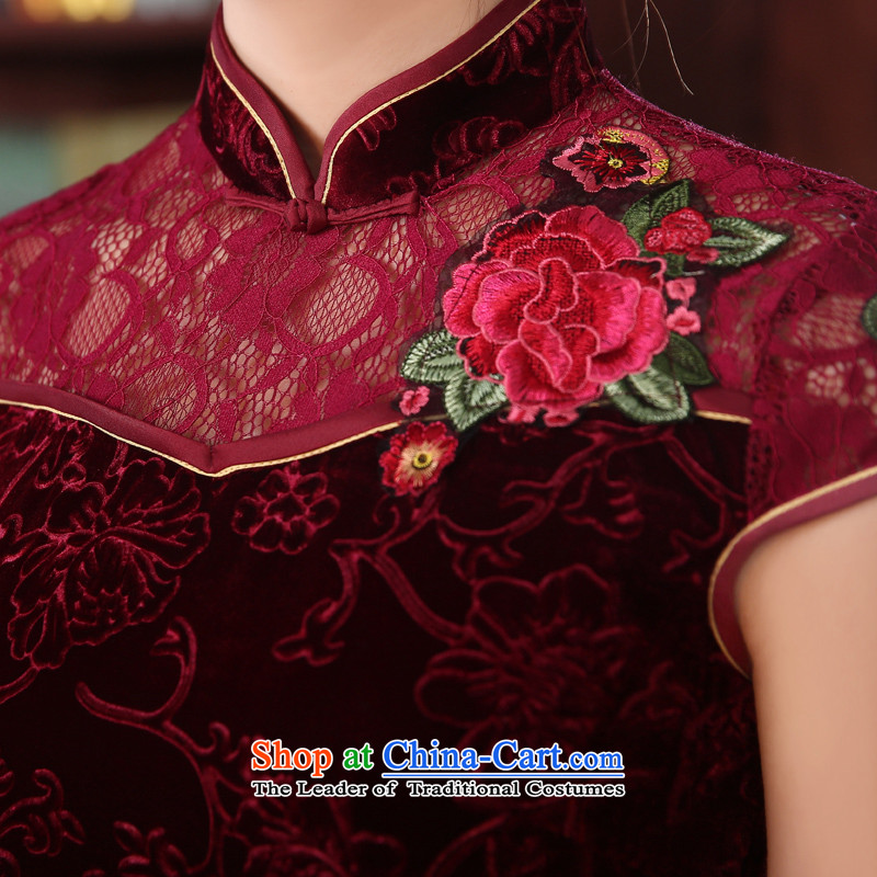 The spring and autumn of the pro-am daily mother wedding banquet with stylish retro elderly improved dresses cheongsam dress short, L-waist 73cm, pro-am , , , shopping on the Internet