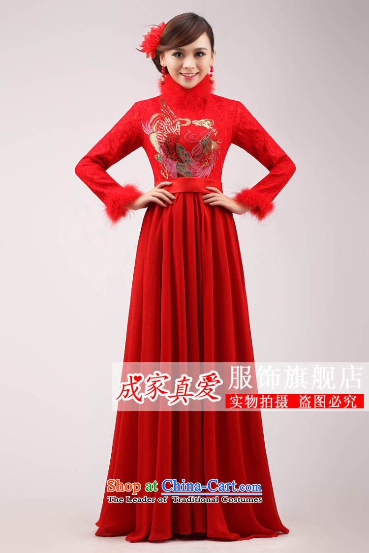 The knot true love marriages bows services 2015 new cheongsam red clip cotton long long-sleeved qipao Chinese improved Winter Female Red Hair for S picture, prices, brand platters! The elections are supplied in the national character of distribution, so action, buy now enjoy more preferential! As soon as possible.