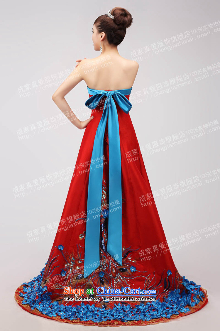 Marriages bows services 2015 new wedding dresses Phoenix tail dress long long skirt evening dress Winter Female gold straps) S picture, prices, brand platters! The elections are supplied in the national character of distribution, so action, buy now enjoy more preferential! As soon as possible.