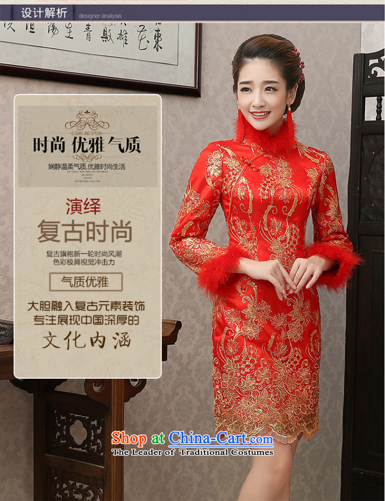 The bride stylish bows services 2015 new red qipao short, long-sleeved retro improved marriage evening dress for winter red bows service S picture, prices, brand platters! The elections are supplied in the national character of distribution, so action, buy now enjoy more preferential! As soon as possible.