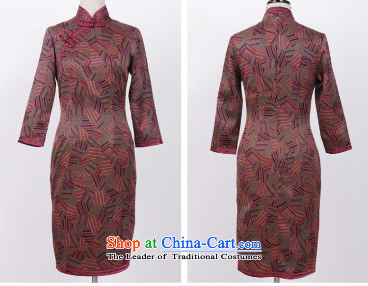 The Butterfly Lovers in the autumn of 2015, replacing the new improved Silk Cheongsam Fashionable dresses retro-YUN LONG SLEEVES cheongsam 51225 geometry M pictures, prices, brand platters! The elections are supplied in the national character of distribution, so action, buy now enjoy more preferential! As soon as possible.