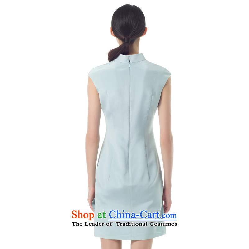 The Tang Dynasty outfits wood really Summer 2015 new products Chinese silk embroidery cheongsam dress stylish 11 M, 42945 dress blue wooden really a , , , shopping on the Internet