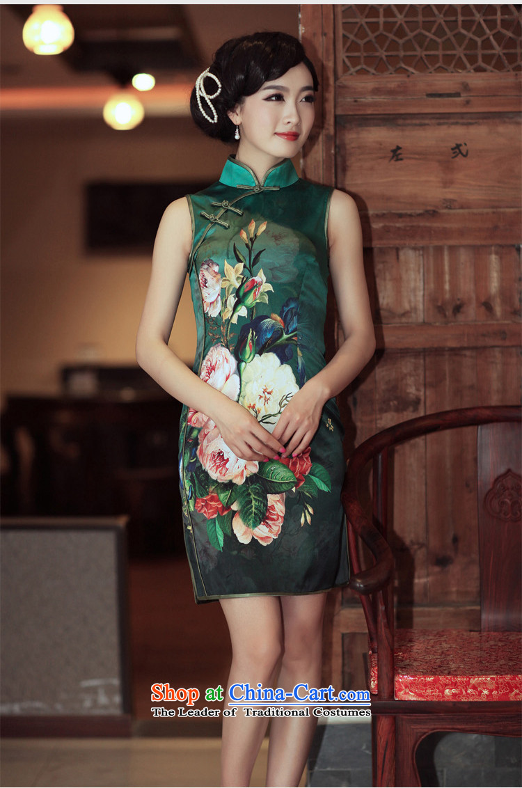 Love of birds pickup Summer 2014 Summer herbs extract sleeveless short, Retro Silk Cheongsam QD301 S picture, prices, brand platters! The elections are supplied in the national character of distribution, so action, buy now enjoy more preferential! As soon as possible.