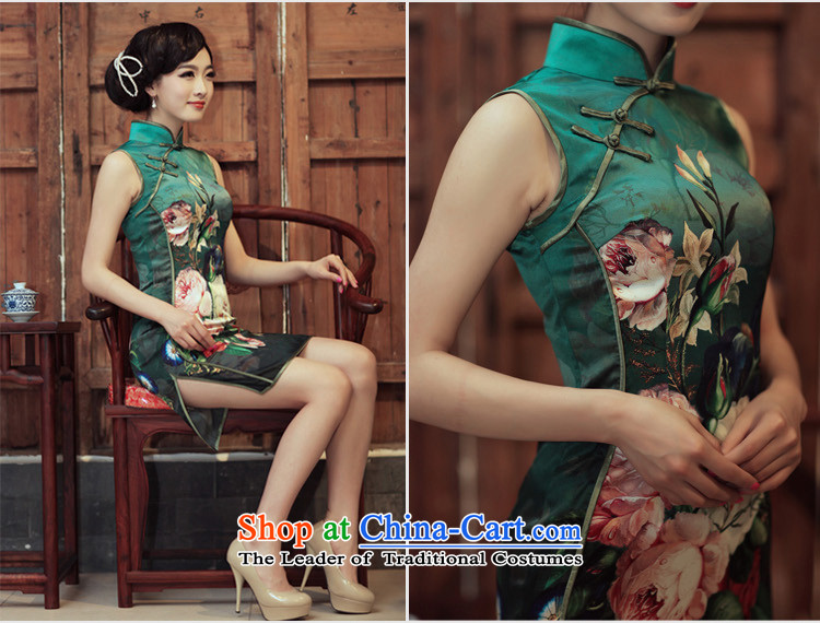 Love of birds pickup Summer 2014 Summer herbs extract sleeveless short, Retro Silk Cheongsam QD301 S picture, prices, brand platters! The elections are supplied in the national character of distribution, so action, buy now enjoy more preferential! As soon as possible.
