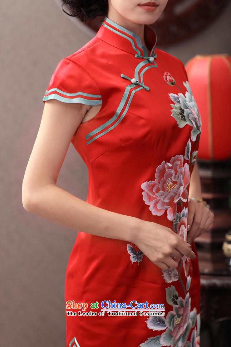 Love of birds q mirror the new 2014 retro elegant heavyweight Silk Cheongsam red wedding dresses QD353 L picture, prices, brand platters! The elections are supplied in the national character of distribution, so action, buy now enjoy more preferential! As soon as possible.