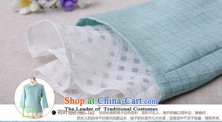 A Pinwheel Without Wind & Fontainebleau-Barbizon new spring and autumn Yat) Cuff Chinese Two kits of qipao shirt chiffon blouses blue L picture, prices, brand platters! The elections are supplied in the national character of distribution, so action, buy now enjoy more preferential! As soon as possible.