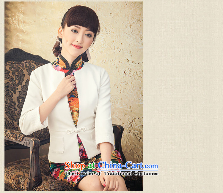 Lady Hua Rong Autumn Yat) 7 to replace the autumn 2015 cuff jacket ethnic Ms. Tang Dynasty Chinese shirt white L jacket picture, prices, brand platters! The elections are supplied in the national character of distribution, so action, buy now enjoy more preferential! As soon as possible.
