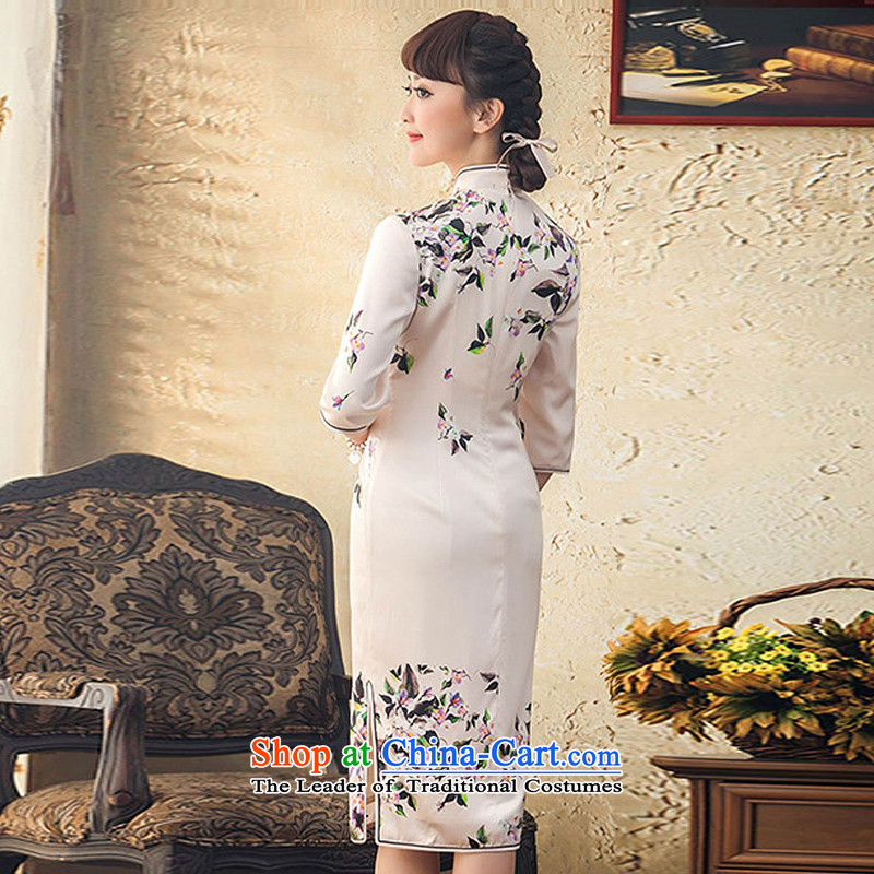 A Pinwheel Without Wind data in Yat long silk cheongsam dress spring and summer load new 2015. The Republic of Korea qipao improved-ho of the cuff , L, Yat Lady , , , shopping on the Internet