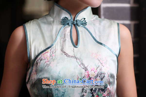 The spread of the Bird National New Summer 2015 improved stylish sleeveless Silk Cheongsam QD438 Figure - 7 days pre-sale prices, pictures, M brand platters! The elections are supplied in the national character of distribution, so action, buy now enjoy more preferential! As soon as possible.