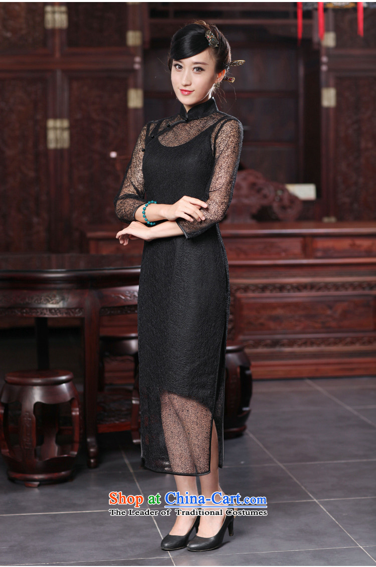 Love of birds and wind spring 2015 hear new improved stylish two kits of Silk Cheongsam QD537 sexy black XXL picture, prices, brand platters! The elections are supplied in the national character of distribution, so action, buy now enjoy more preferential! As soon as possible.