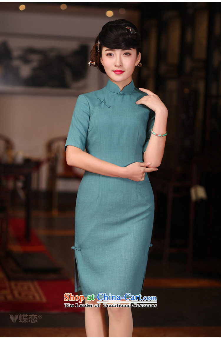 The Butterfly Lovers 2015 Summer new improved stylish cheongsam dress retro long Tang Dynasty Chinese qipao daily 51219 Cyan S picture, prices, brand platters! The elections are supplied in the national character of distribution, so action, buy now enjoy more preferential! As soon as possible.