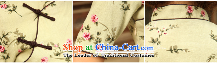 The love of birds on shadowing 2015 Summer New Stylish retro short of cotton linen dresses QD521 light green L picture, prices, brand platters! The elections are supplied in the national character of distribution, so action, buy now enjoy more preferential! As soon as possible.